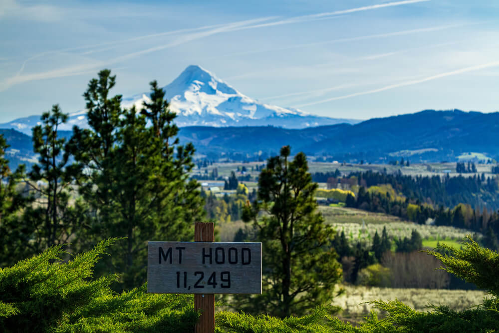 A view from an overlook, one of the top places to visit when searching for what to see in Hood River.